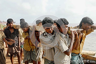 Ship breaking in Bangladesh Editorial Stock Photo